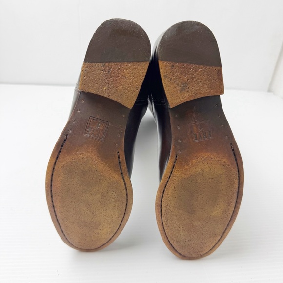 Frye Leather Tall Pull-on Boots Melissa Button Redwood Brown 7.5 - Picture 7 of 13